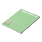 かわいい幸せなビリーヤギの漫画 ノートパッド (回転)