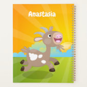 かわいい幸せなビリーヤギの漫画 プランナー手帳 (裏面)