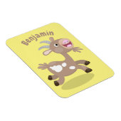 かわいい幸せなビリーヤギの漫画 マグネット (右側)