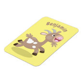 かわいい幸せなビリーヤギの漫画 マグネット (左側)