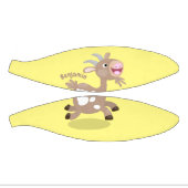 かわいい幸せなビリーヤギの漫画 ミニバスケットボール (パネル)