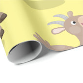 かわいい幸せなビリーヤギの漫画 ラッピングペーパー (ロールコーナー)