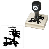 かわいい幸せなビリーヤギの漫画 ラバースタンプ (押印)