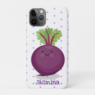 かわいい幸せなビートルートのキッチンキャラクターイラスト iPhone 11 PROケース