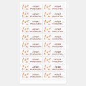 かわいい幸せなピーナッツの漫画パーソナライズされた ラベル (シート)