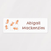 かわいい幸せなピーナッツの漫画パーソナライズされた ラベル (デザイン2)