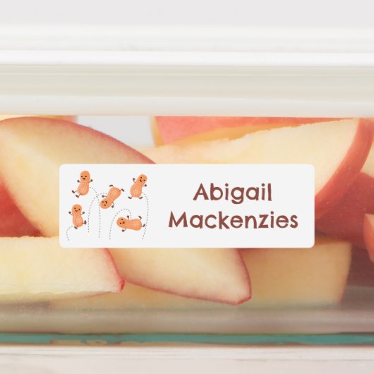 かわいい幸せなピーナッツの漫画パーソナライズされた ラベル (貼付)