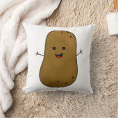 かわいい幸せなポテト クッション (ブランケット)