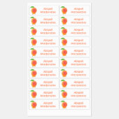 かわいい幸せなマンゴー黄色の漫画パーソナライズされた ラベル (シート)