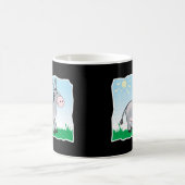 かわいい幸せなロバ コーヒーマグカップ (中央)