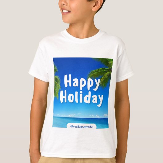 かわいい幸せな休日のデザイン Tシャツ (正面)