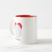 かわいい幸せな友情の日最高のの友の写真 ツートーンマグカップ (正面左)