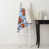 かわいい幸せな子犬の漫画イラストレーション シェルパブランケット (インサイチュ)