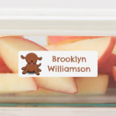 かわいい幸せな子犬の漫画パーソナライズされた ラベル (貼付)