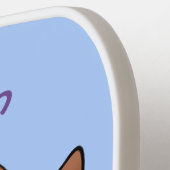 かわいい幸せな子犬の青い漫画イラストレーション ピックルボールラケット (左詳細)