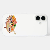 かわいい幸せな寿司プレートiPhone 16ケース Case-Mate iPhoneケース (裏面 (横))