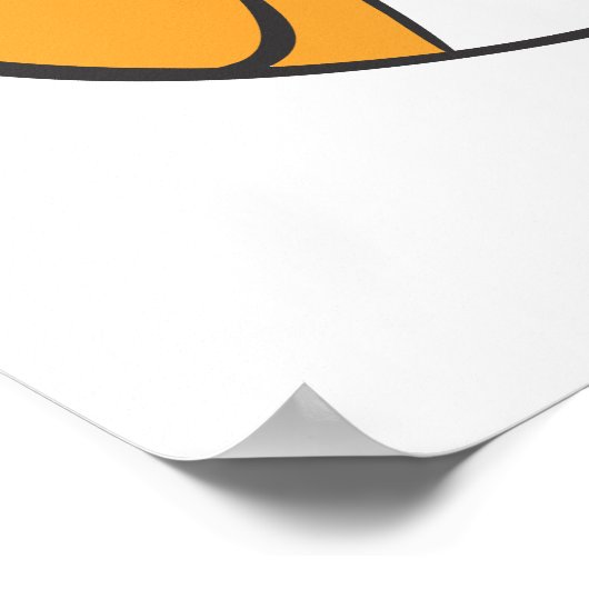 かわいい幸せな小さなピエロの魚の漫画のキャラクター ポスター (角)