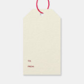 かわいい幸せな感謝祭の紅葉パターン ギフトタグ (裏面)