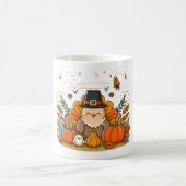 かわいい幸せな感謝祭マグカップ コーヒーマグカップ (中央)