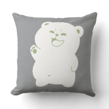 かわいい幸せな手を振るクマのデジタルイラスト