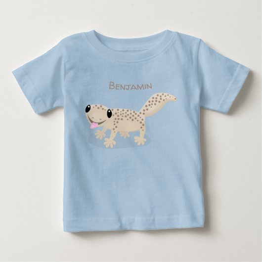 かわいい幸せな斑点のタンゲコー漫画イラスト ベビーTシャツ (正面)