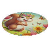 かわいい幸せな春リス カッティングボード (角)