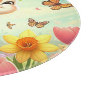 かわいい幸せな春リス カッティングボード (角)