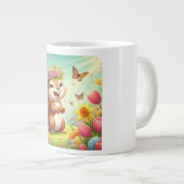 かわいい幸せな春リス ジャンボコーヒーマグカップ (正面右)