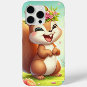 かわいい幸せな春リス iPhone 15 PRO MAXケース
