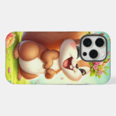 かわいい幸せな春リス iPhoneケース (裏面横)