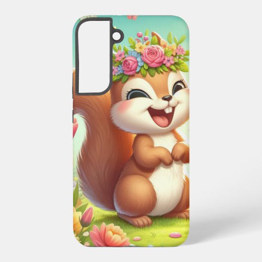 かわいい幸せな春リス SAMSUNG GALAXYケース (裏面)