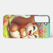 かわいい幸せな春リス SAMSUNG GALAXYケース (裏面横)