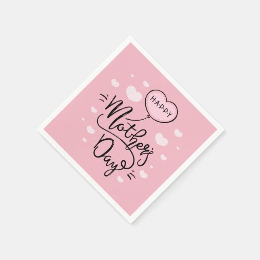 かわいい幸せな母の日の書 | ナプキン スタンダードカクテルナプキン (角)