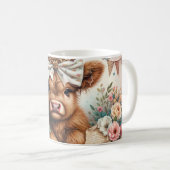 かわいい幸せな母の日/ハイランドカウズ コーヒーマグカップ (正面右)