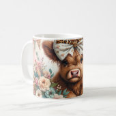 かわいい幸せな母の日/ハイランドカウズ コーヒーマグカップ (正面左)