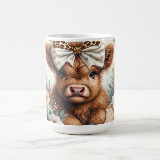 かわいい幸せな母の日/ハイランドカウズ コーヒーマグカップ (中央)