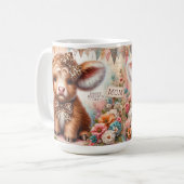 かわいい幸せな母の日/ハイランドカウズ コーヒーマグカップ (正面左)