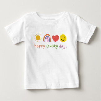 かわいい幸せな毎日 ベビーTシャツ