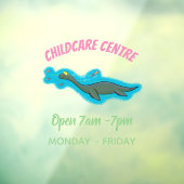 かわいい幸せな海の怪物プレシオサーアニメ ウィンドウサイン (シート3)