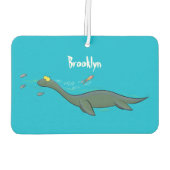 かわいい幸せな海の怪物プレシオサーアニメ カーエアーフレッシュナー (裏面)