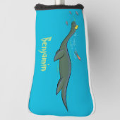 かわいい幸せな海の怪物プレシオサーアニメ ゴルフヘッドカバー (回転90)