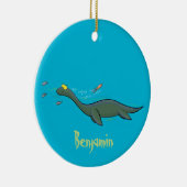かわいい幸せな海の怪物プレシオサーアニメ セラミックオーナメント (右)