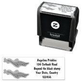 かわいい幸せな海の怪物プレシオサーアニメ セルフインキングスタンプ (インサイチュ)