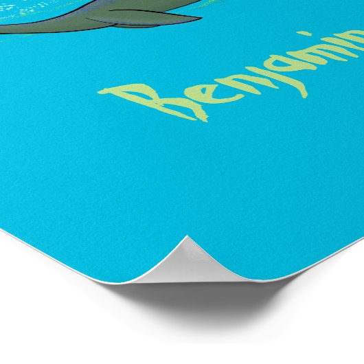 かわいい幸せな海の怪物プレシオサーアニメ ポスター (角)