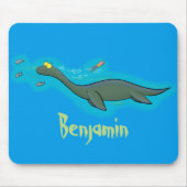 かわいい幸せな海の怪物プレシオサーアニメ マウスパッド (正面)