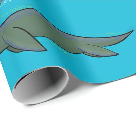 かわいい幸せな海の怪物プレシオサーアニメ ラッピングペーパー (ロールコーナー)