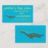 かわいい幸せな海の怪物プレシオサーアニメ 名刺 (正面/裏面)