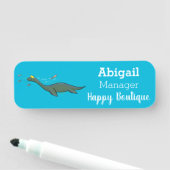 かわいい幸せな海の怪物プレシオサーアニメ 名札 (インサイチュ)