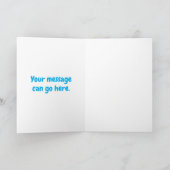 かわいい幸せな皇帝ペンギンのシックな漫画 カード (内部)