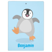 かわいい幸せな皇帝ペンギンのシックな漫画 クリップボード (裏面)